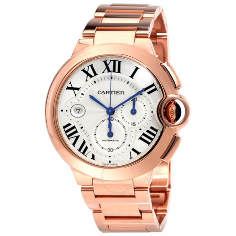 cartier ballon bleu chronograph rose gold|cartier ballon bleu price.